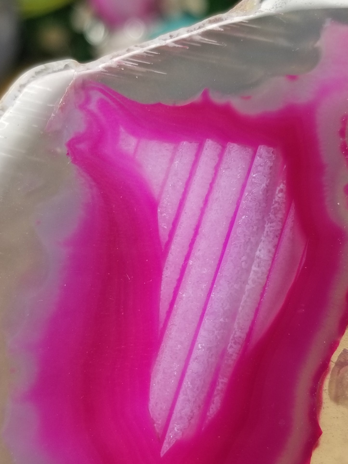 Pink Agate Slice 1