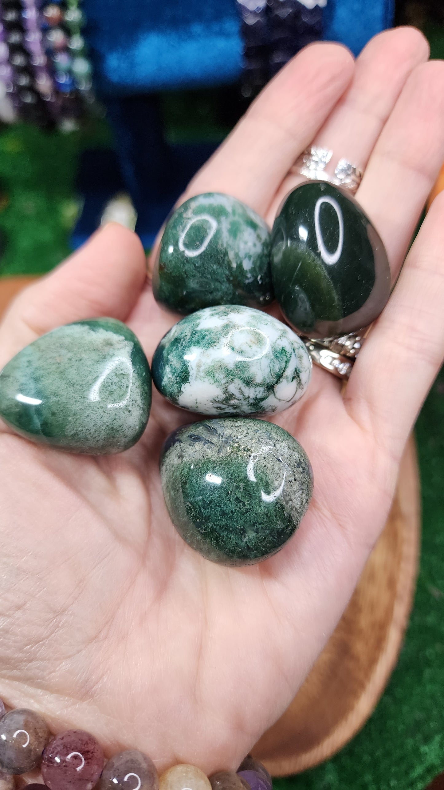 Moss Agate Tumbles