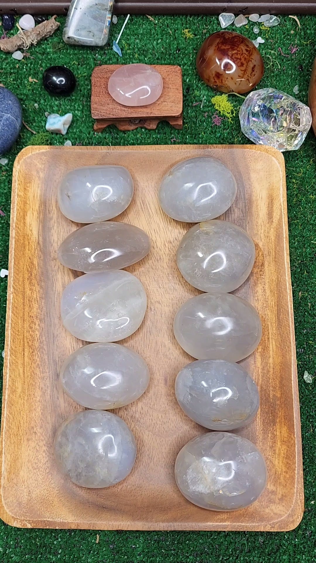 Blue Rose Quartz Palm Stones 🌹💙