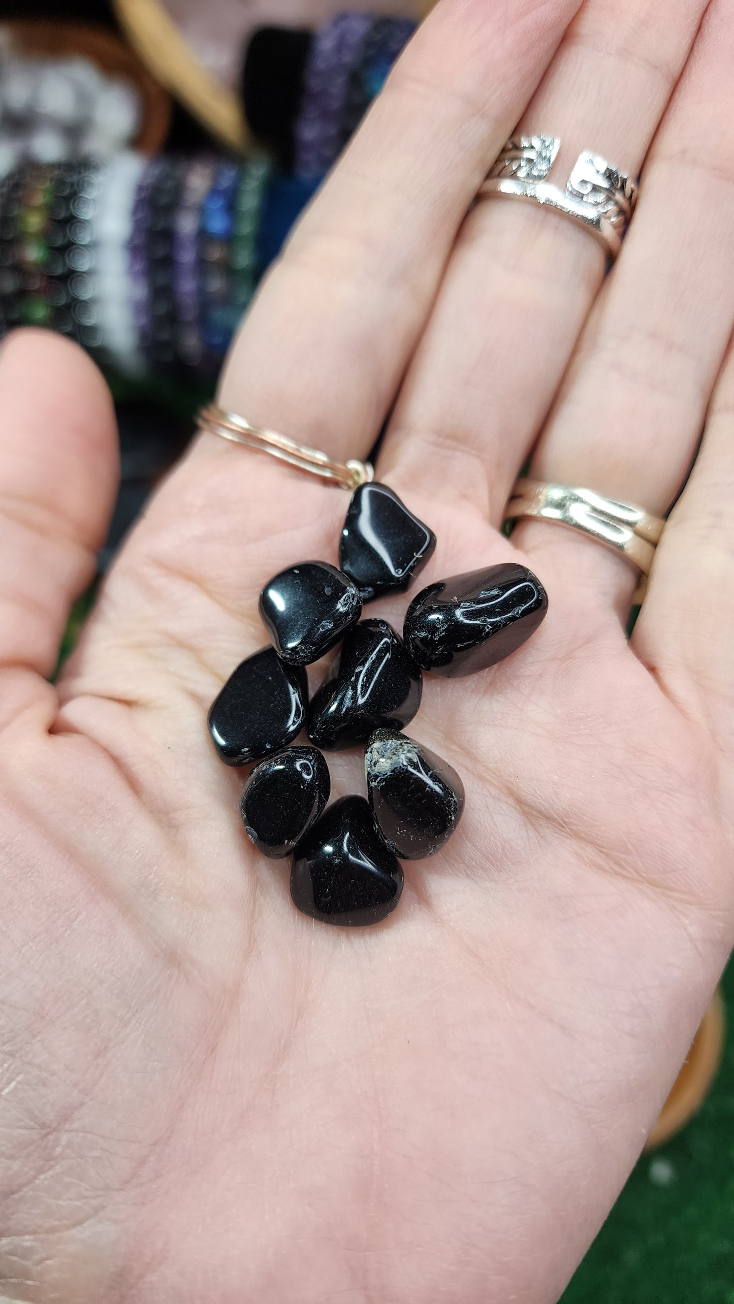 Black Obsidian Tumbles