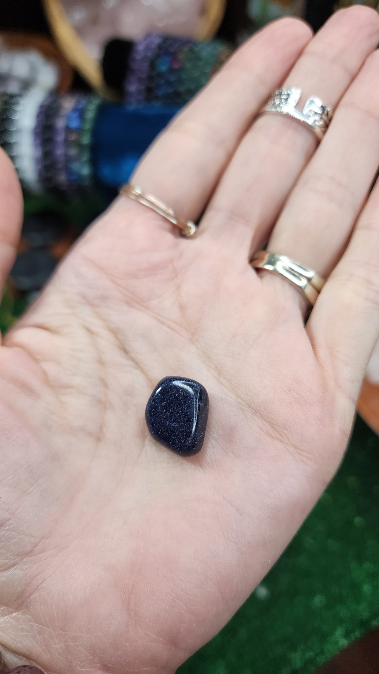 Blue Goldstone Tumbles