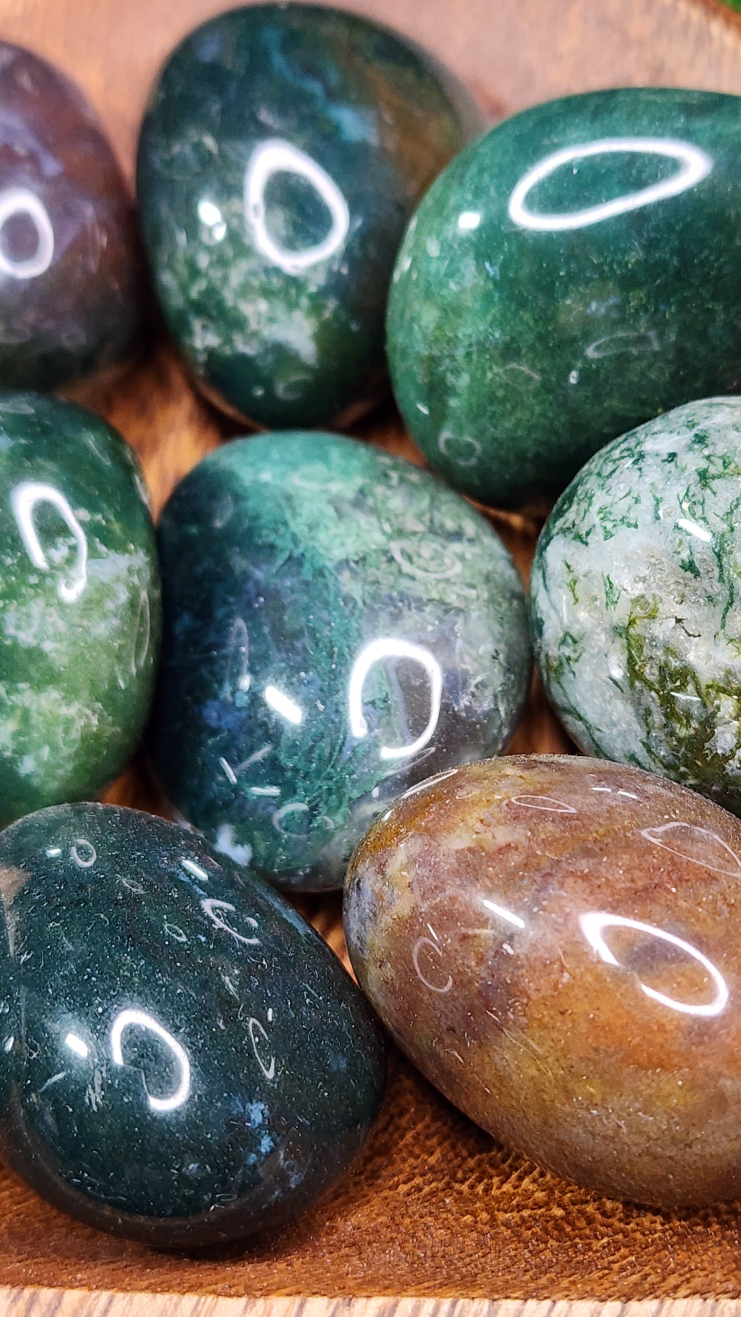 Moss Agate Tumbles