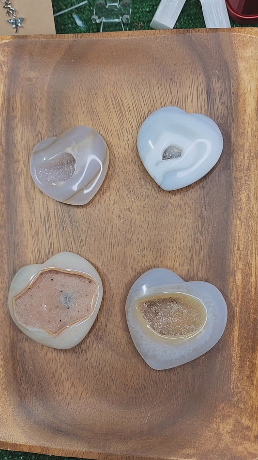 Druzy Agate Crystal Hearts 💖✨️