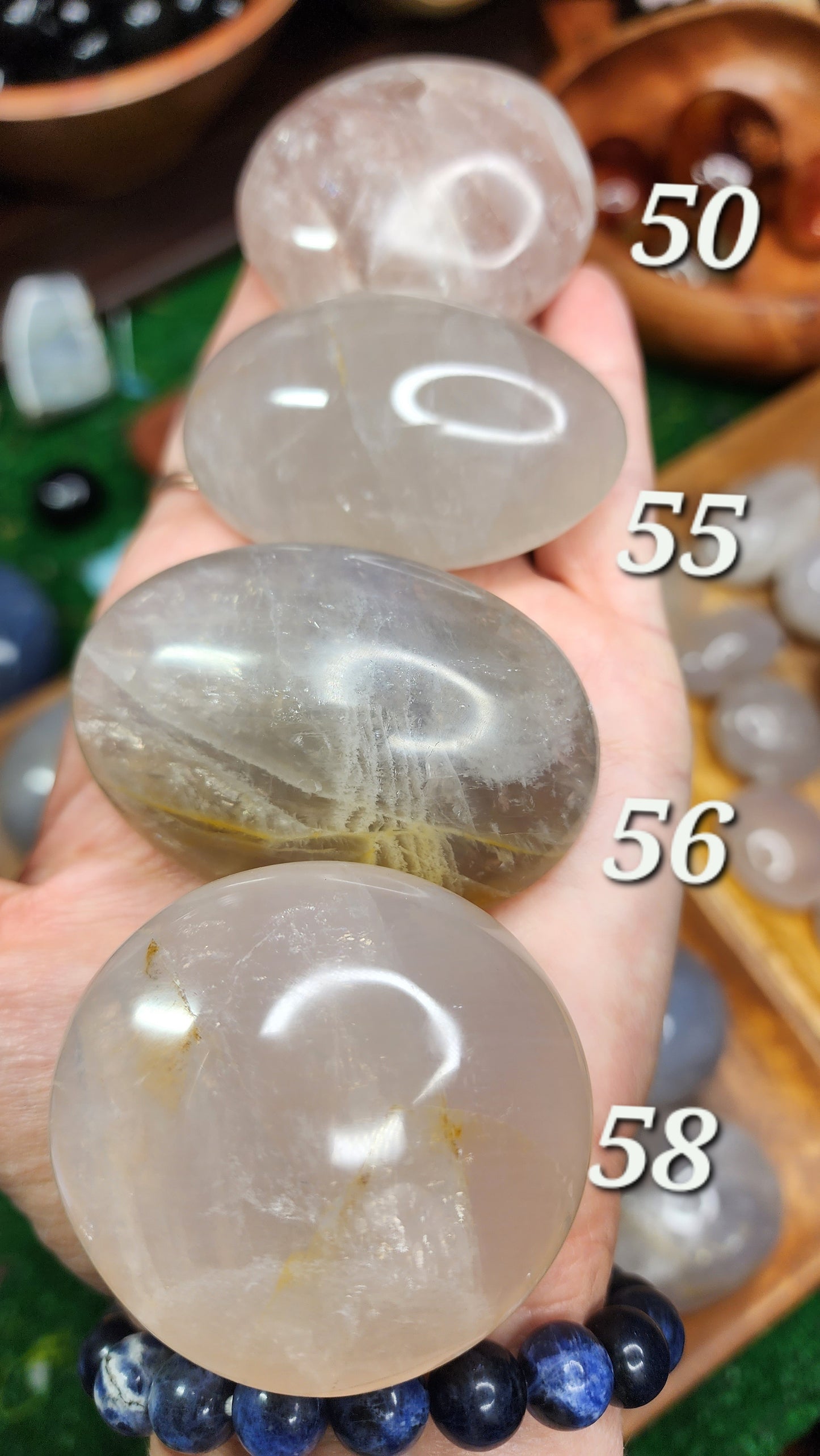 Blue Rose Quartz Palm Stones 🌹💙