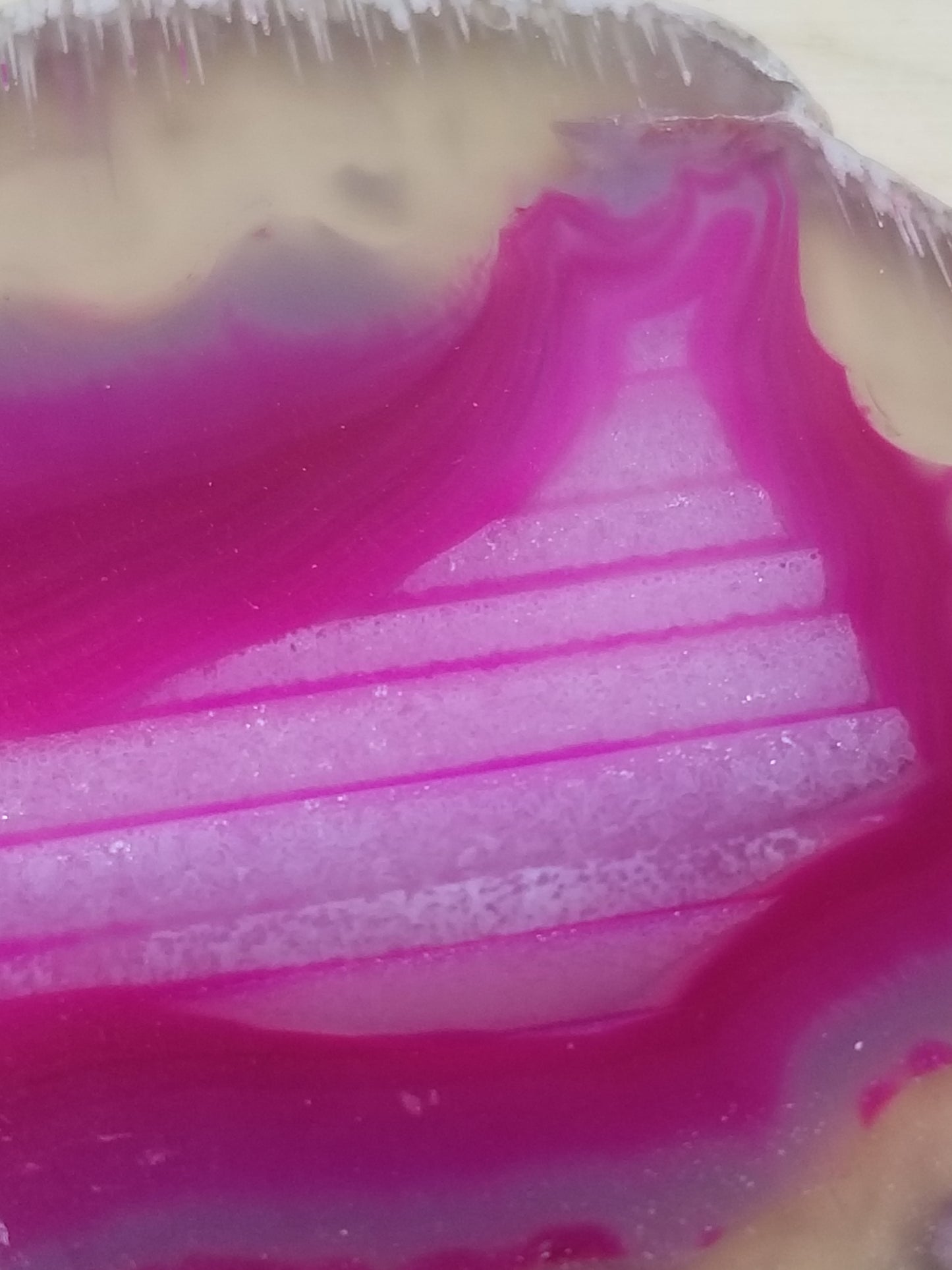 Pink Agate Slice 1