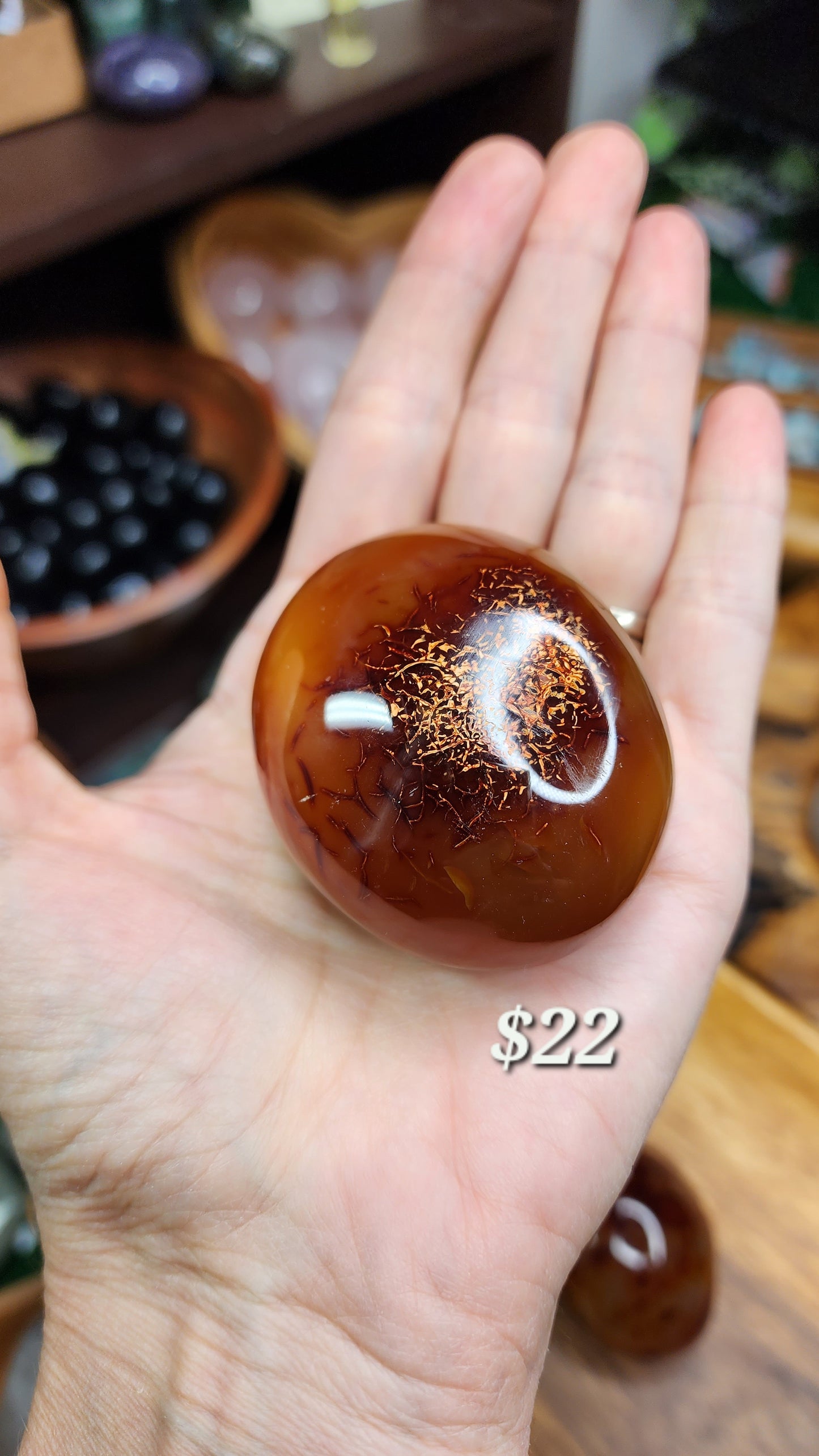Carnelian Palm Stones 🧡❤️