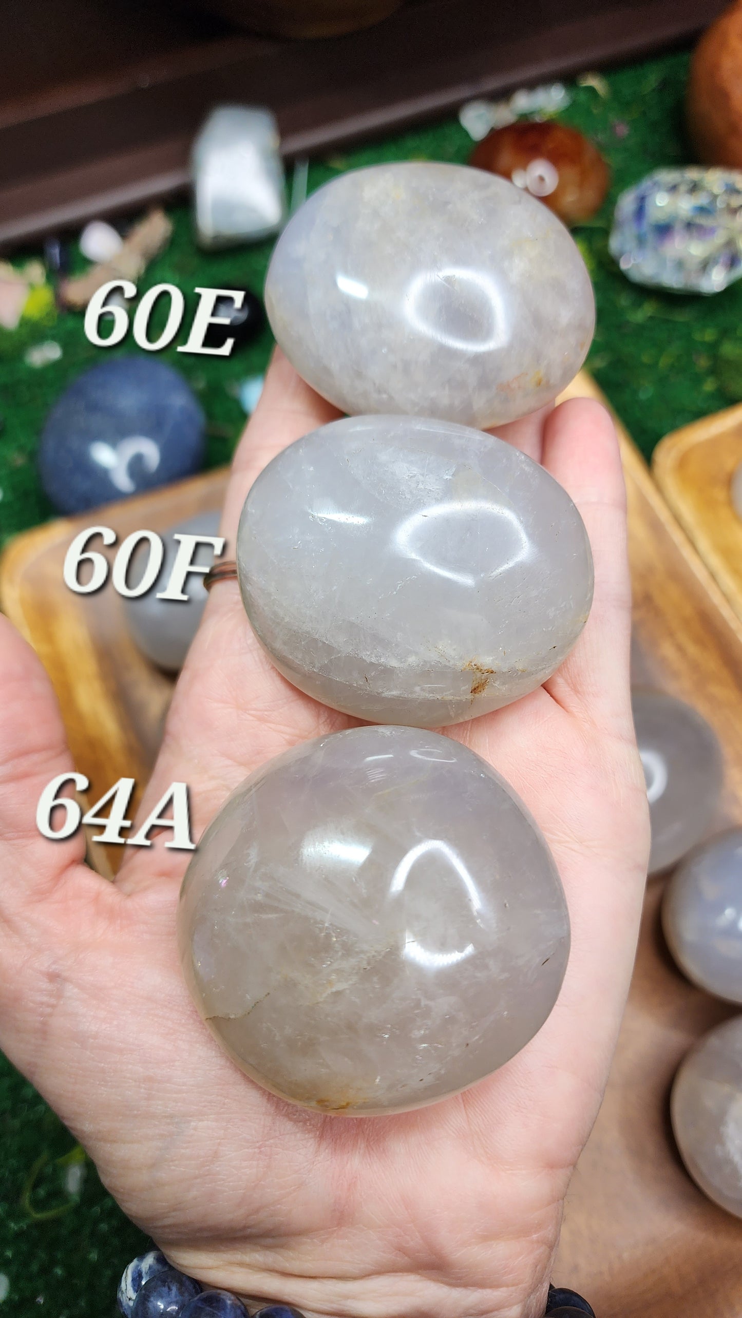 Blue Rose Quartz Palm Stones 🌹💙