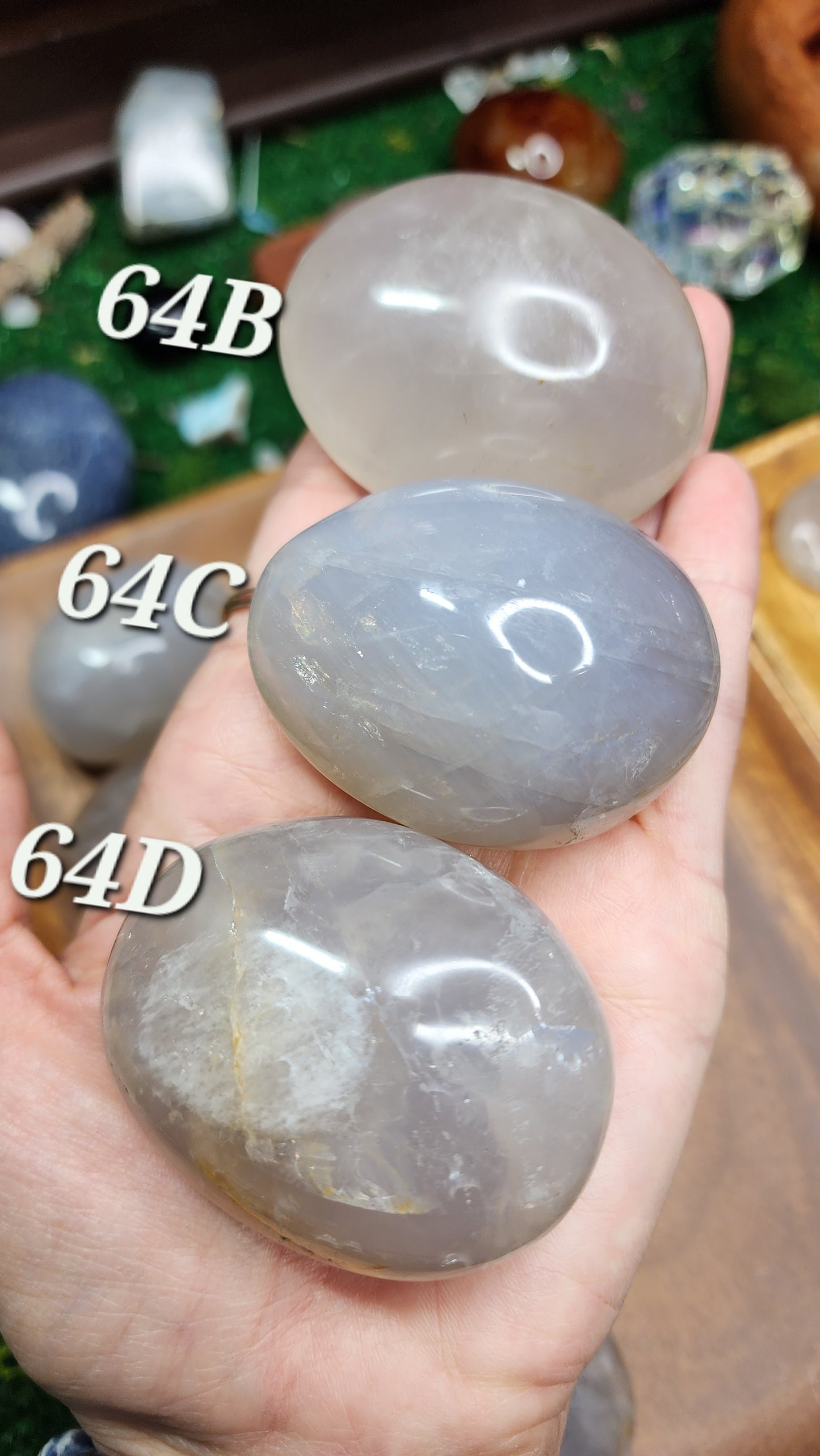 Blue Rose Quartz Palm Stones 🌹💙