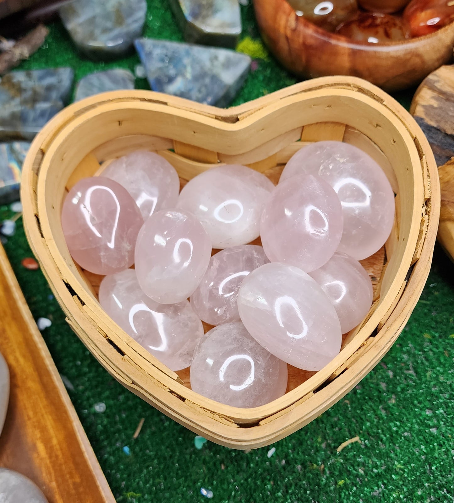 Rose Quartz Palm Stones