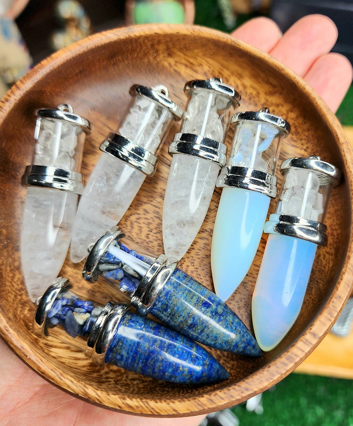 Crystal Bullet Pendants