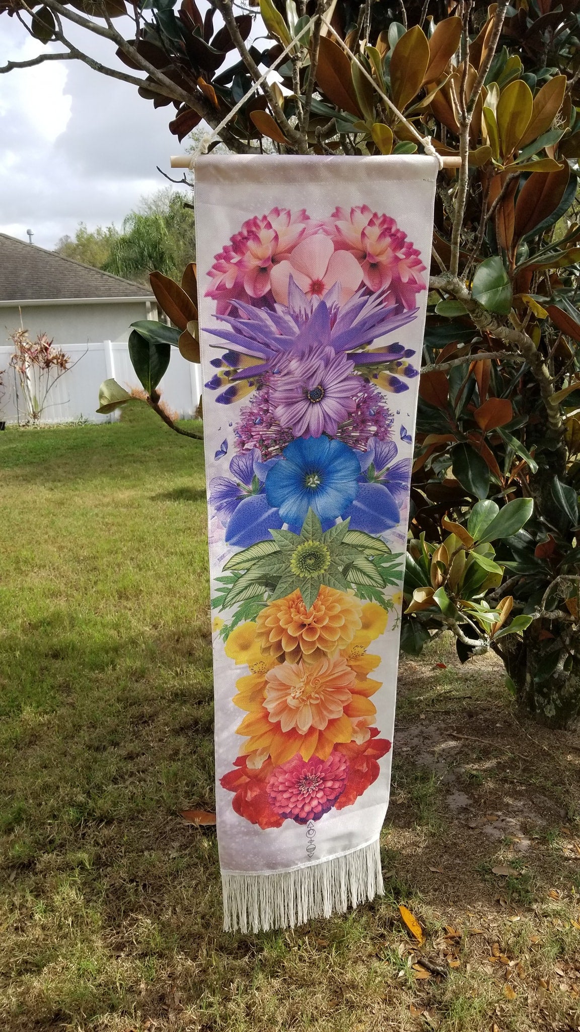 Large Floral Chakra/ Rainbow Banners 💐