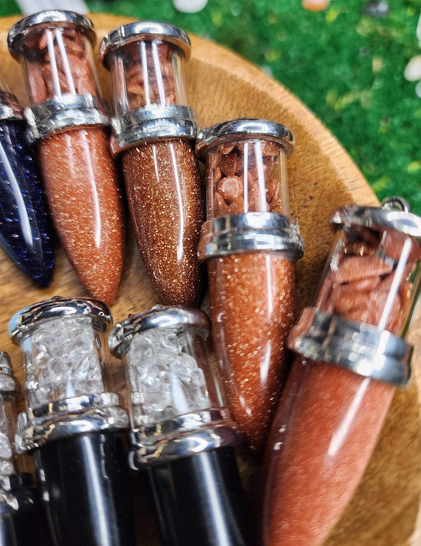 Crystal Bullet Pendants