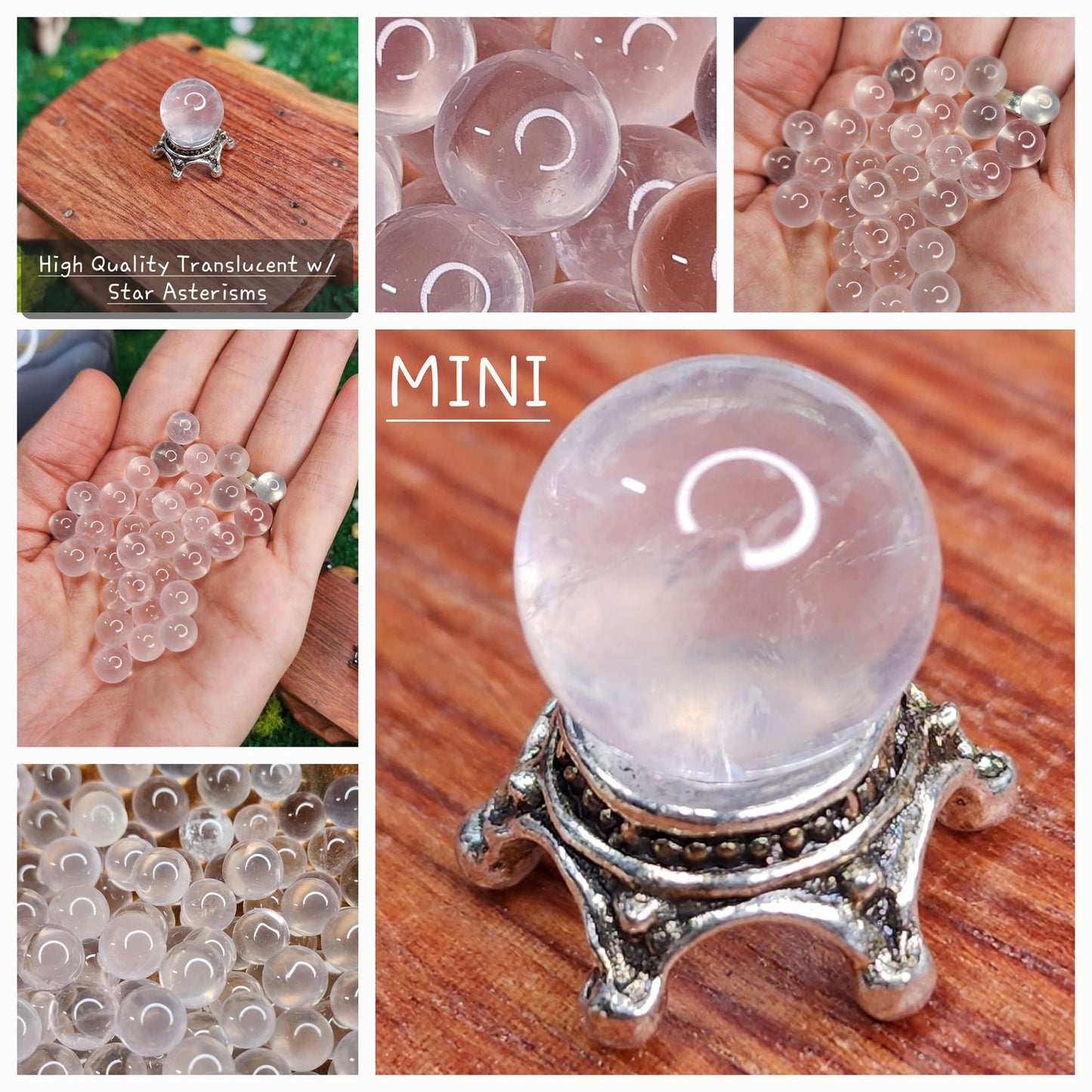Mini Rose Quartz Spheres