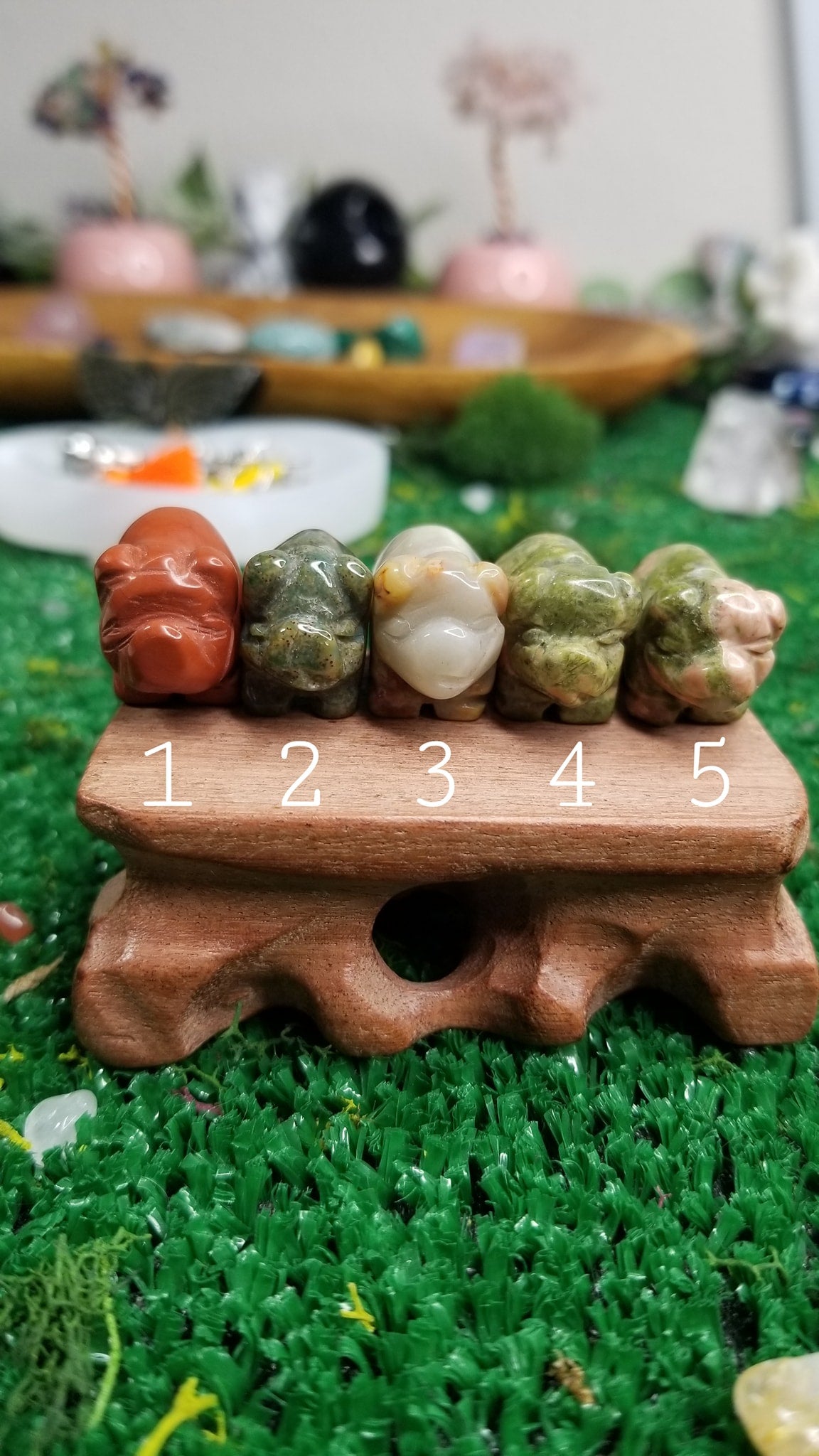 Carved Crystal Pigs