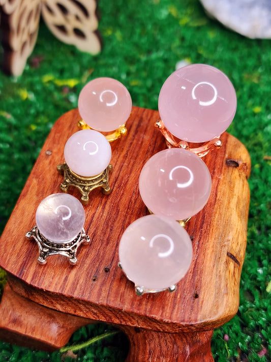 Mini Rose Quartz Spheres