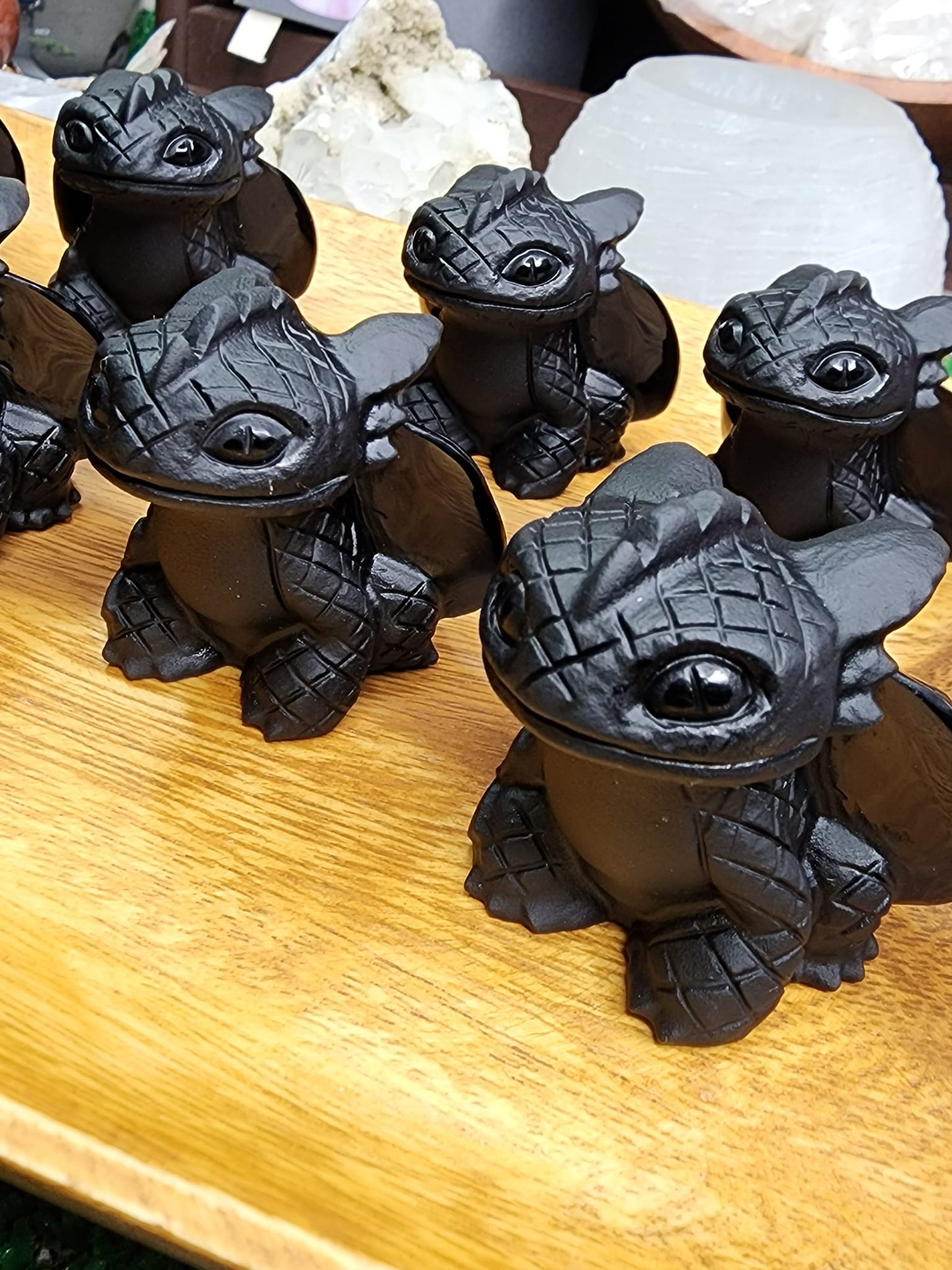 Black Obsidian Toothless Carvings