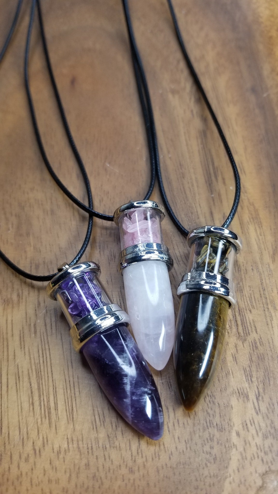 Crystal Bullet Pendants