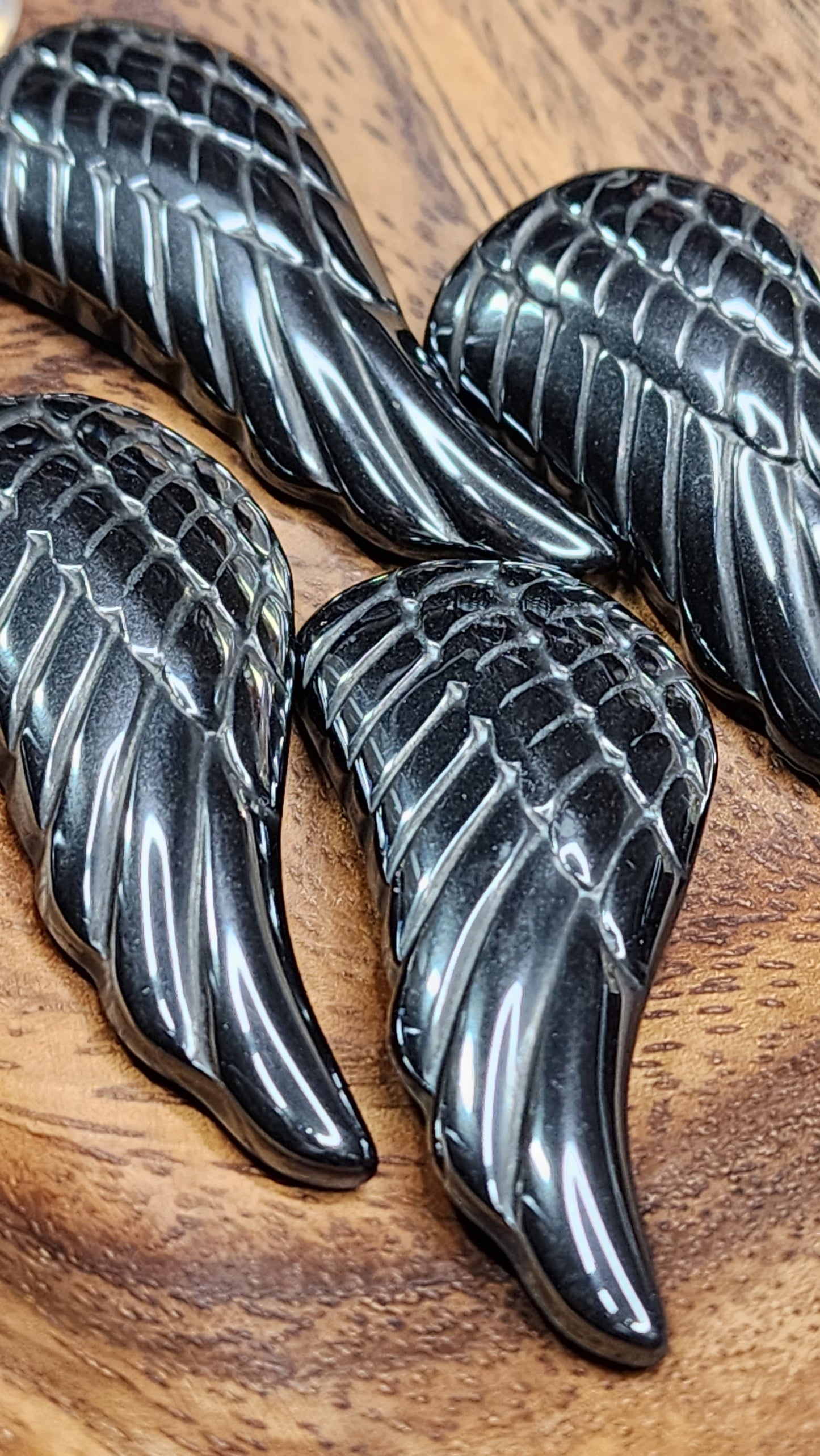 Hematite Angel Wings 🧚‍♀️