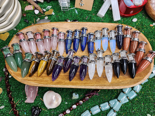 Crystal Bullet Pendants