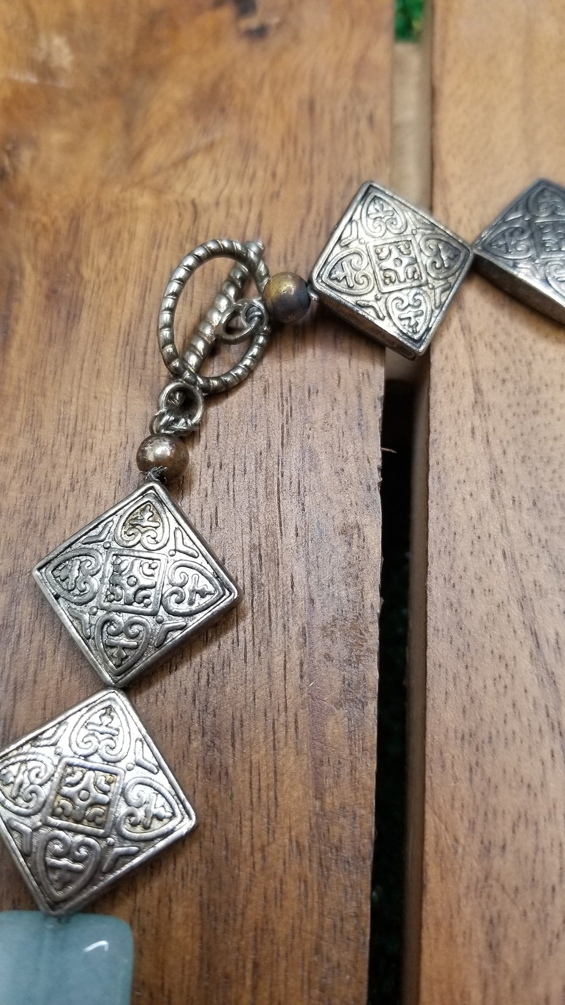 Light Blue Silver Plated Agate Necklace 💙