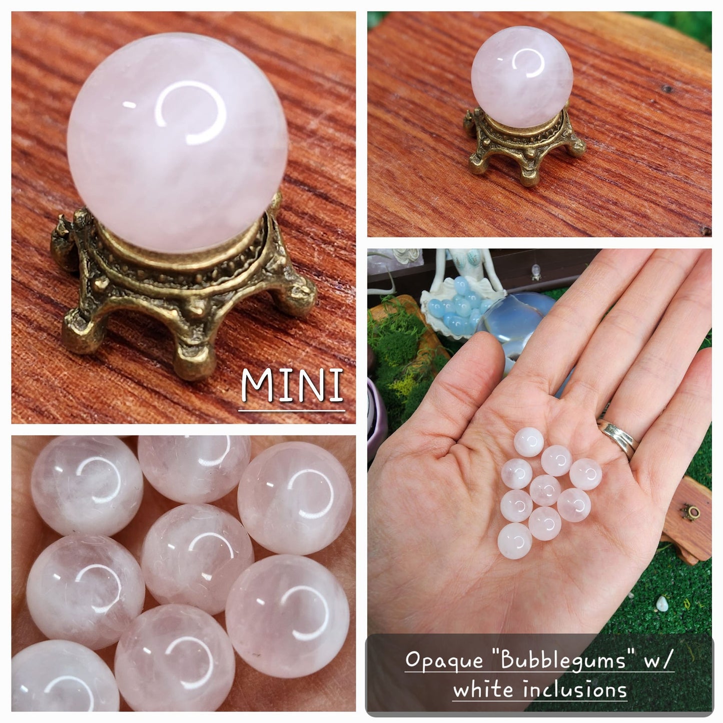 Mini Rose Quartz Spheres