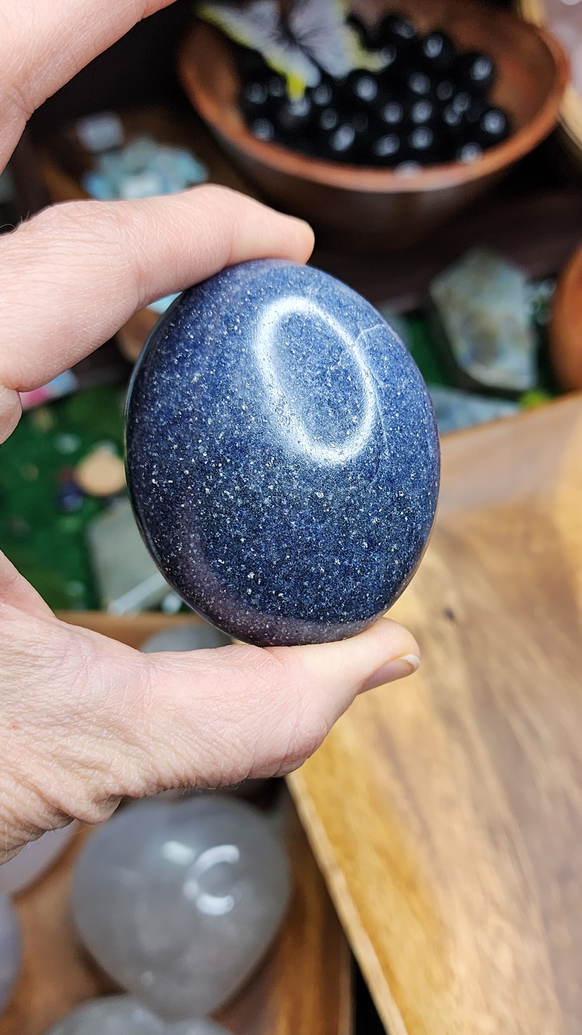 Dumortierite Palm Stone 🔵