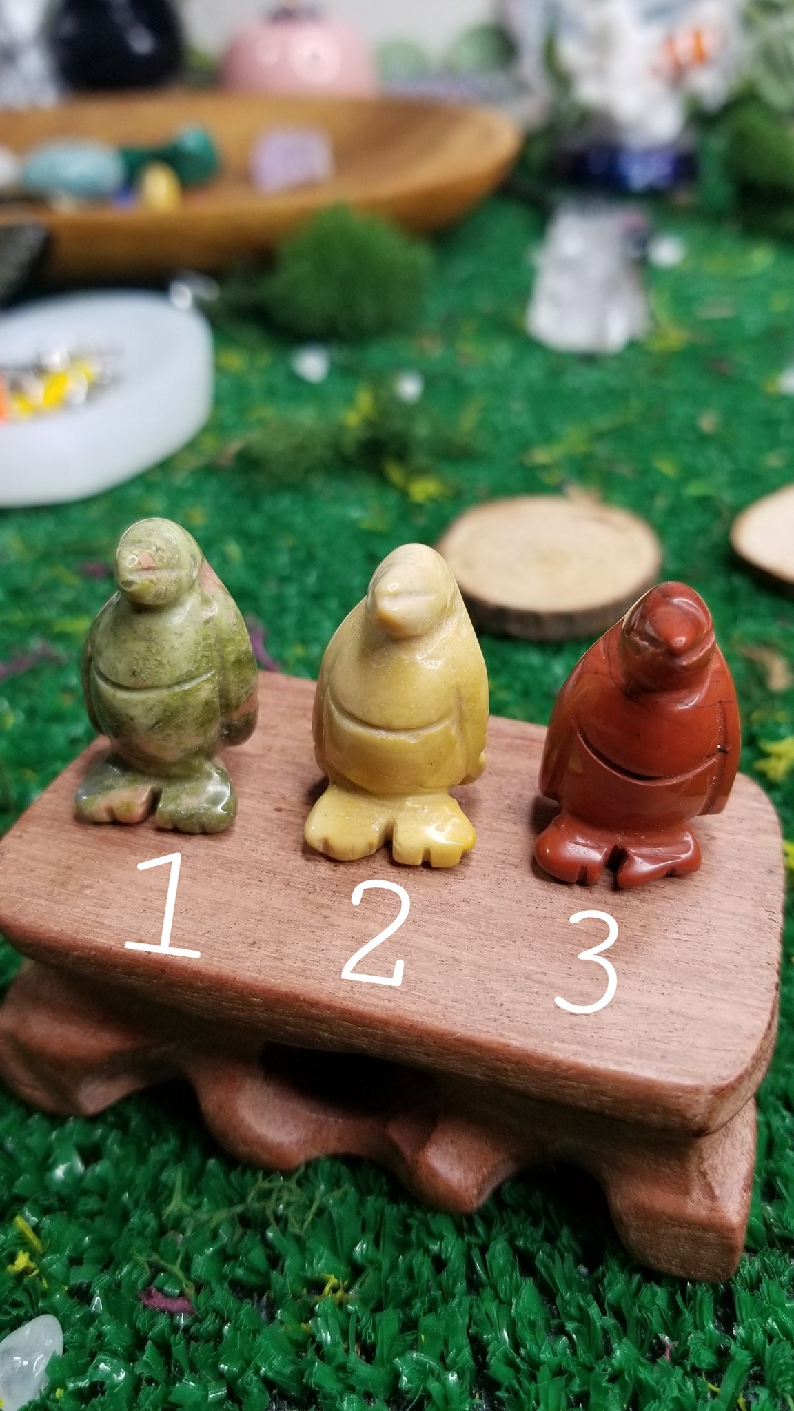 Carved Crystal Penguins
