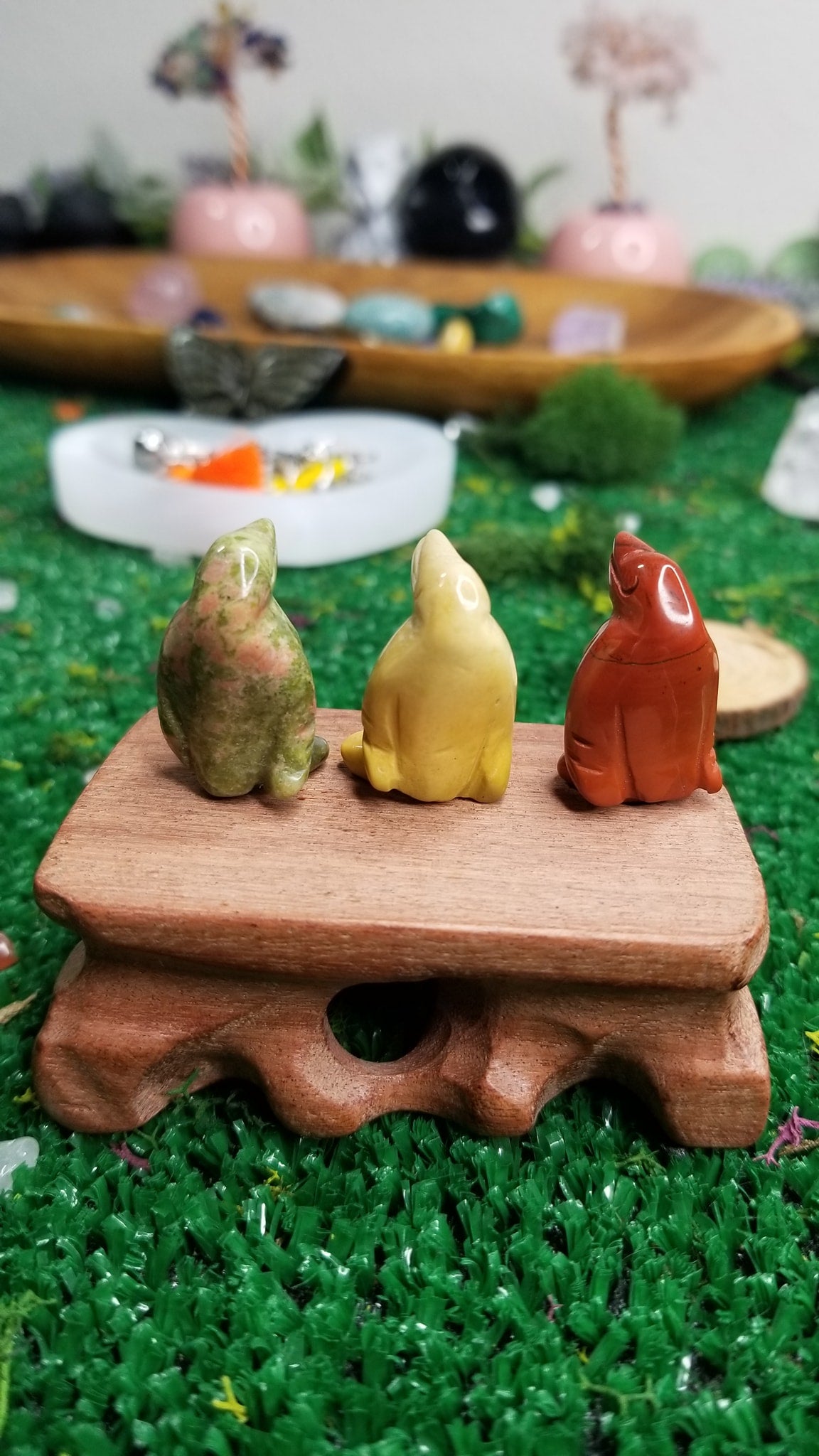 Carved Crystal Penguins