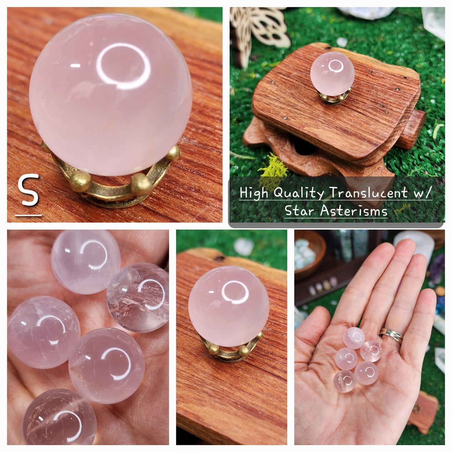 Mini Rose Quartz Spheres