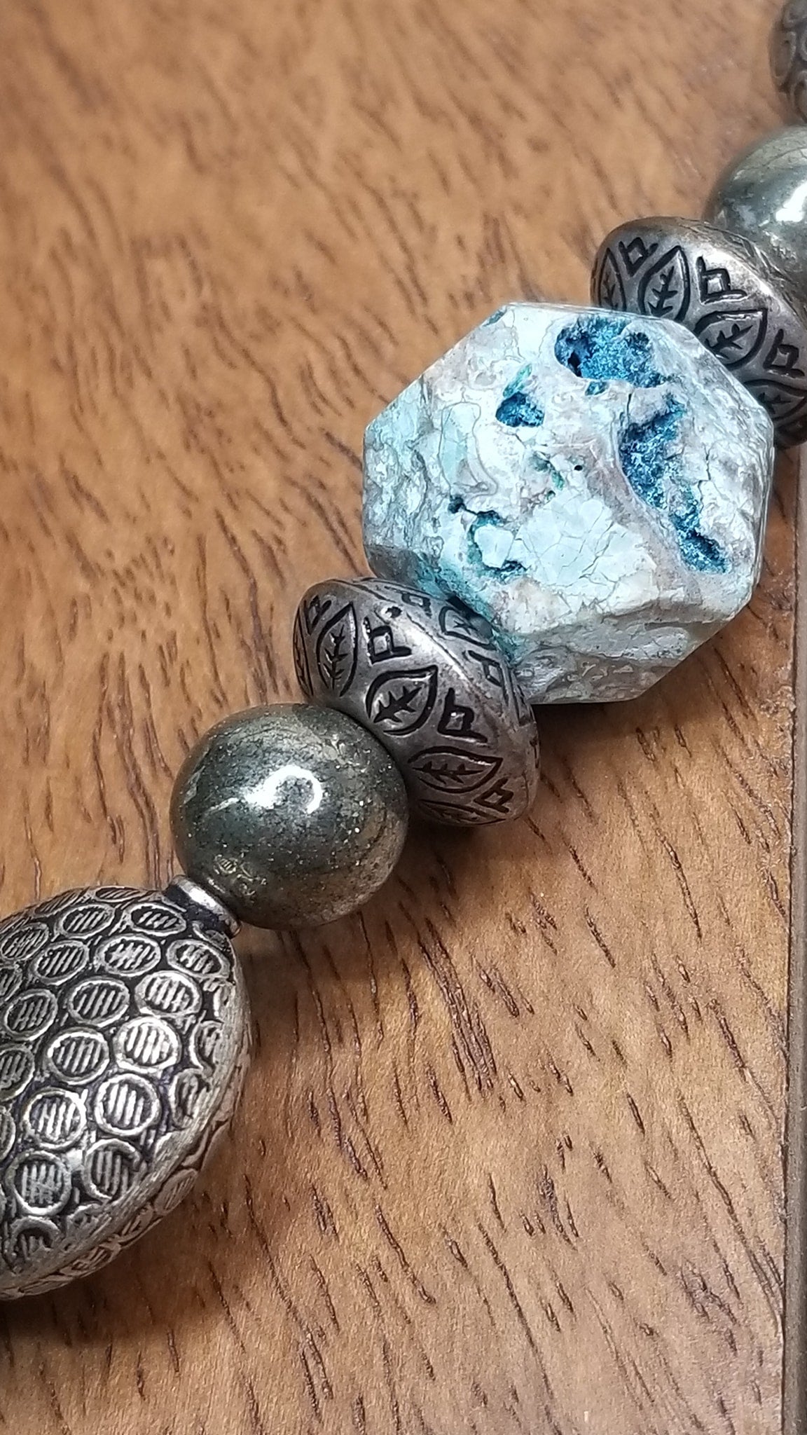 Pyrite and Turquoise Necklace