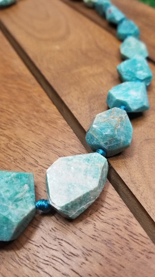 Turquoise dyed Howlite Necklace