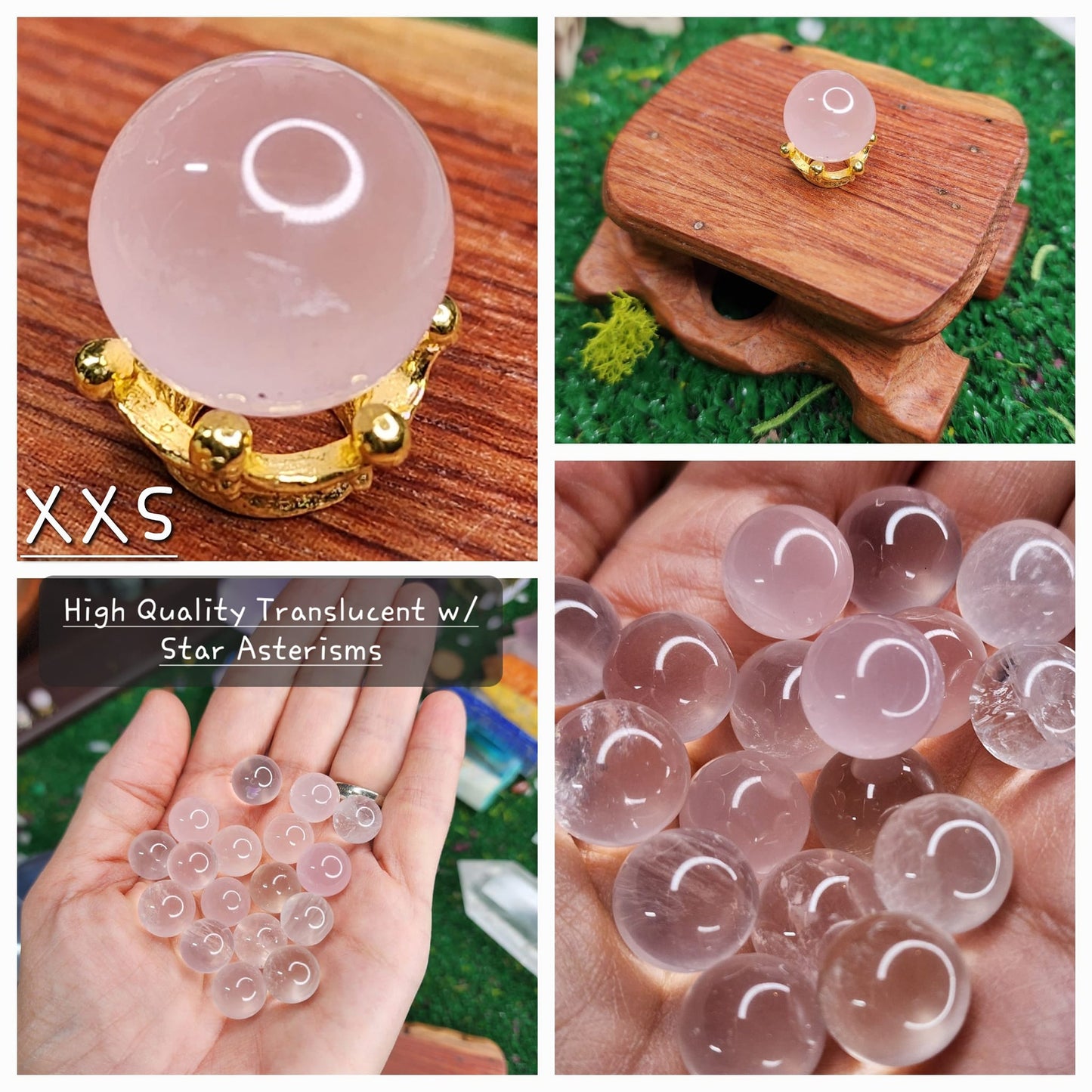 Mini Rose Quartz Spheres
